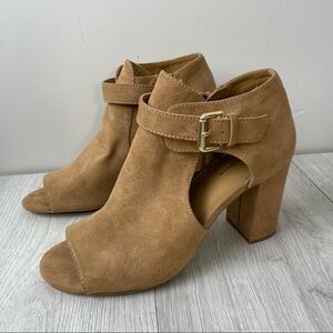 14th & Union Peep Toe Block Heel Booties Size 5.5